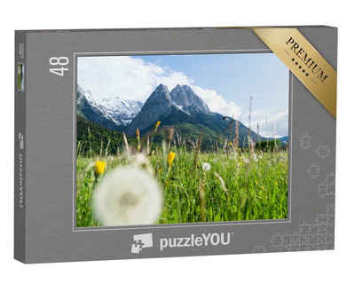 puzzleYOU Puzzle Zugspitze in Blumenwiesen, 48 Puzzleteile, puzzleYOU-Kollektionen Zugspitze