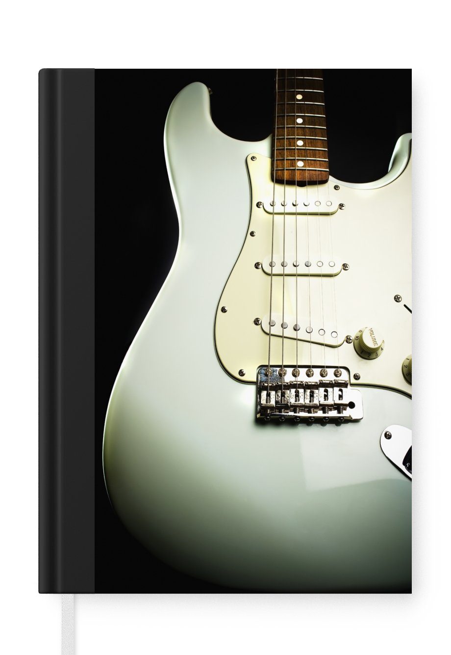 Notizbuch Nahaufnahme einer E-Gitarre