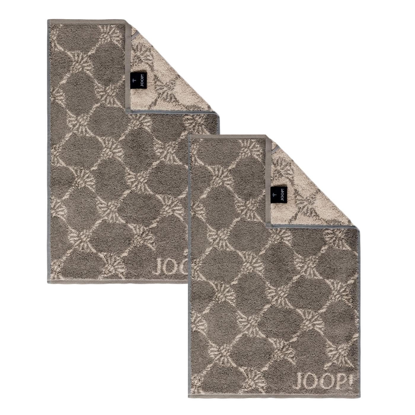 JOOP! Handtuch 2 Stück Joop! Gästetuch Cornflower 1611-70 Graphit 30x50, Walkfrottier (2-St), Baumwolle