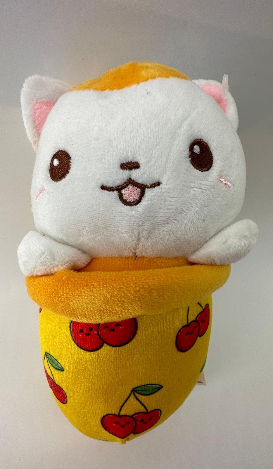 soma Kuscheltier kawaii plüschtier Katze Spielzeug für Kinder Mädchen Jungen gelb (1-St), kawaii kuscheltier katze kuscheltier kuscheltier katze 20 cm