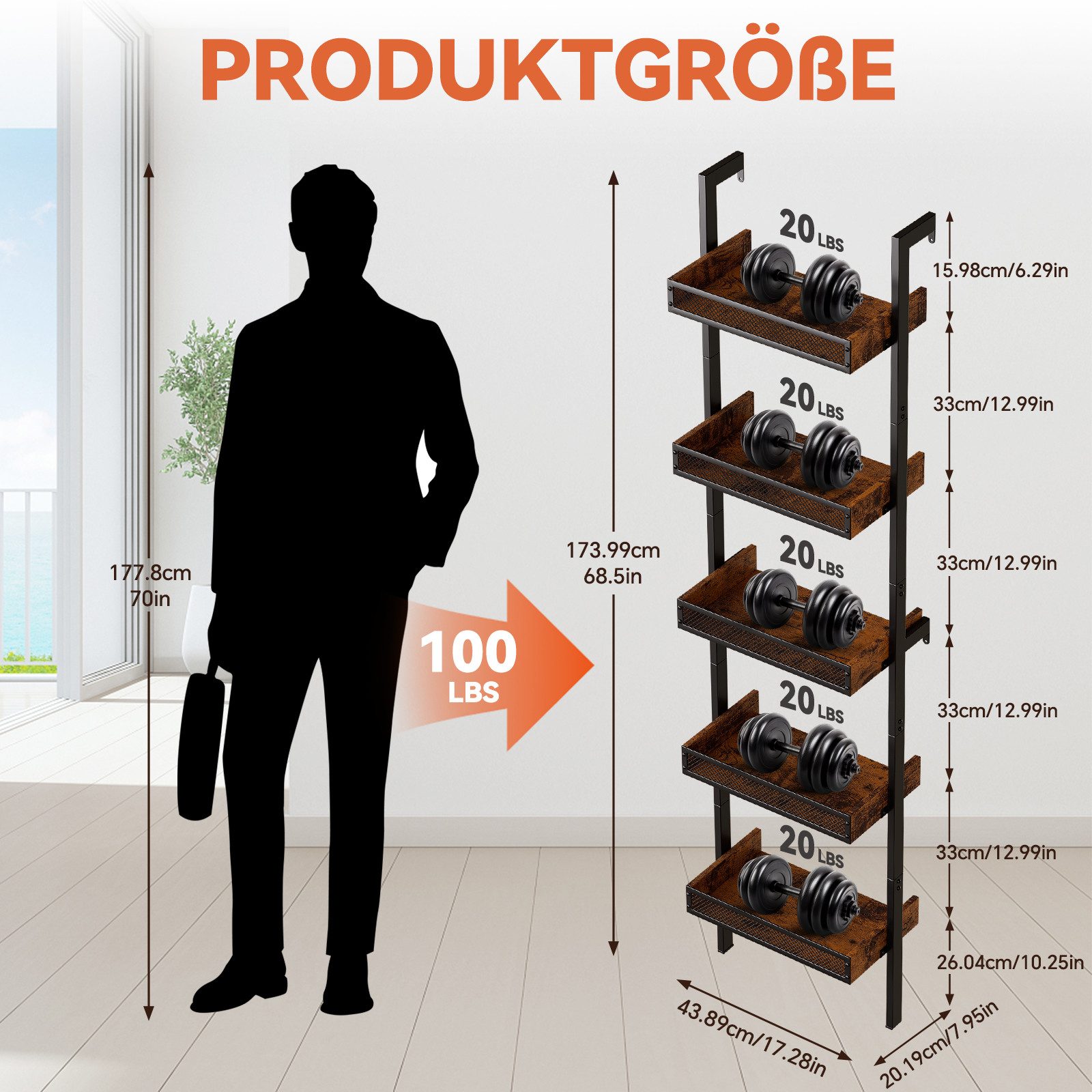 TWSOUL Weinregal 5-Tier freistehende Liquor Flasche Display Regal mit Zäune günstig online kaufen