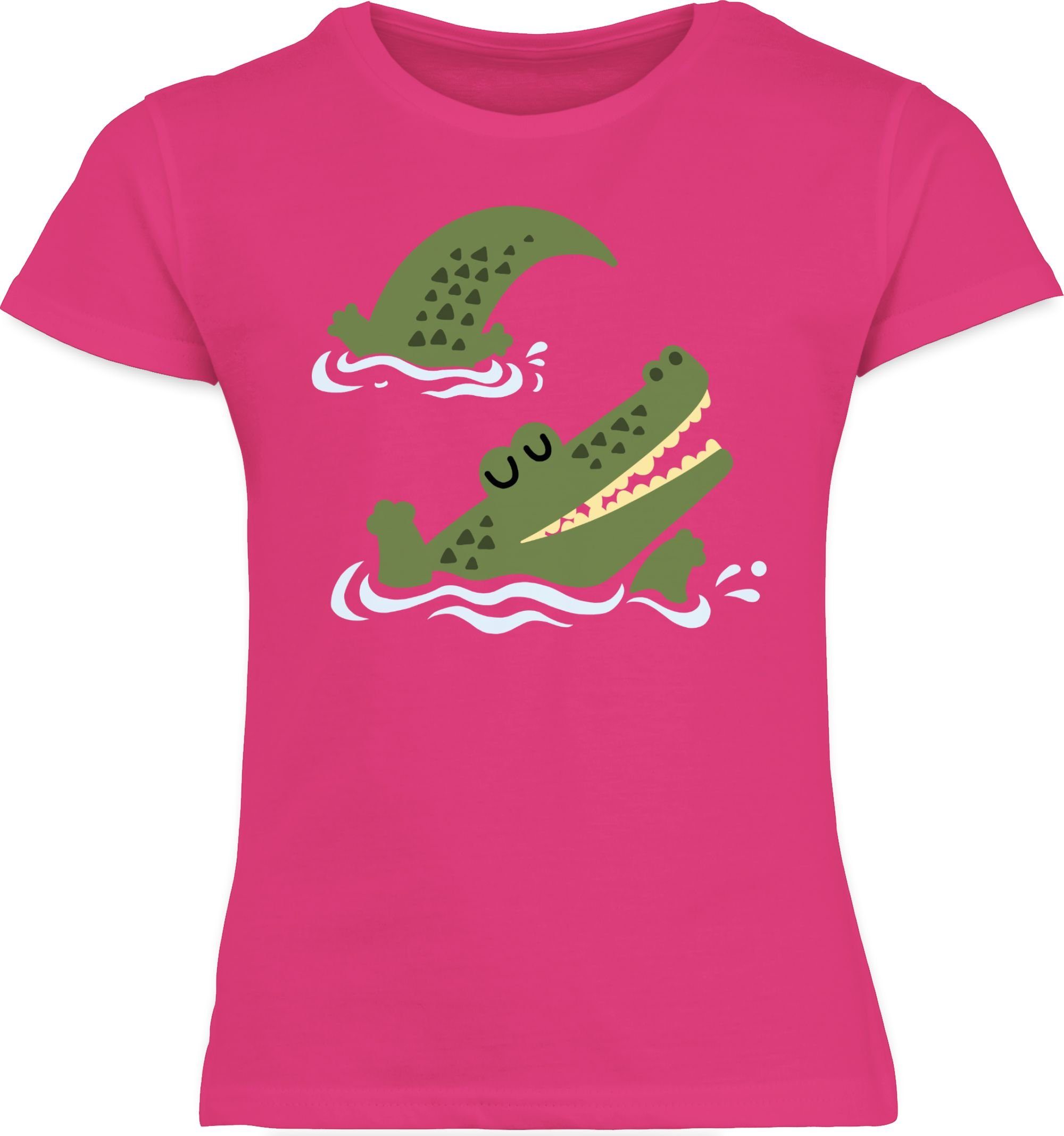 T-Shirt Glückliches Krokodil