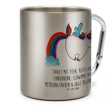 Mr. & Mrs. Panda Tasse Einhorn Pegasus - Transparent - Geschenk, Edelstahlbecher, Realität, Edelstahl, Einzigartiges Design