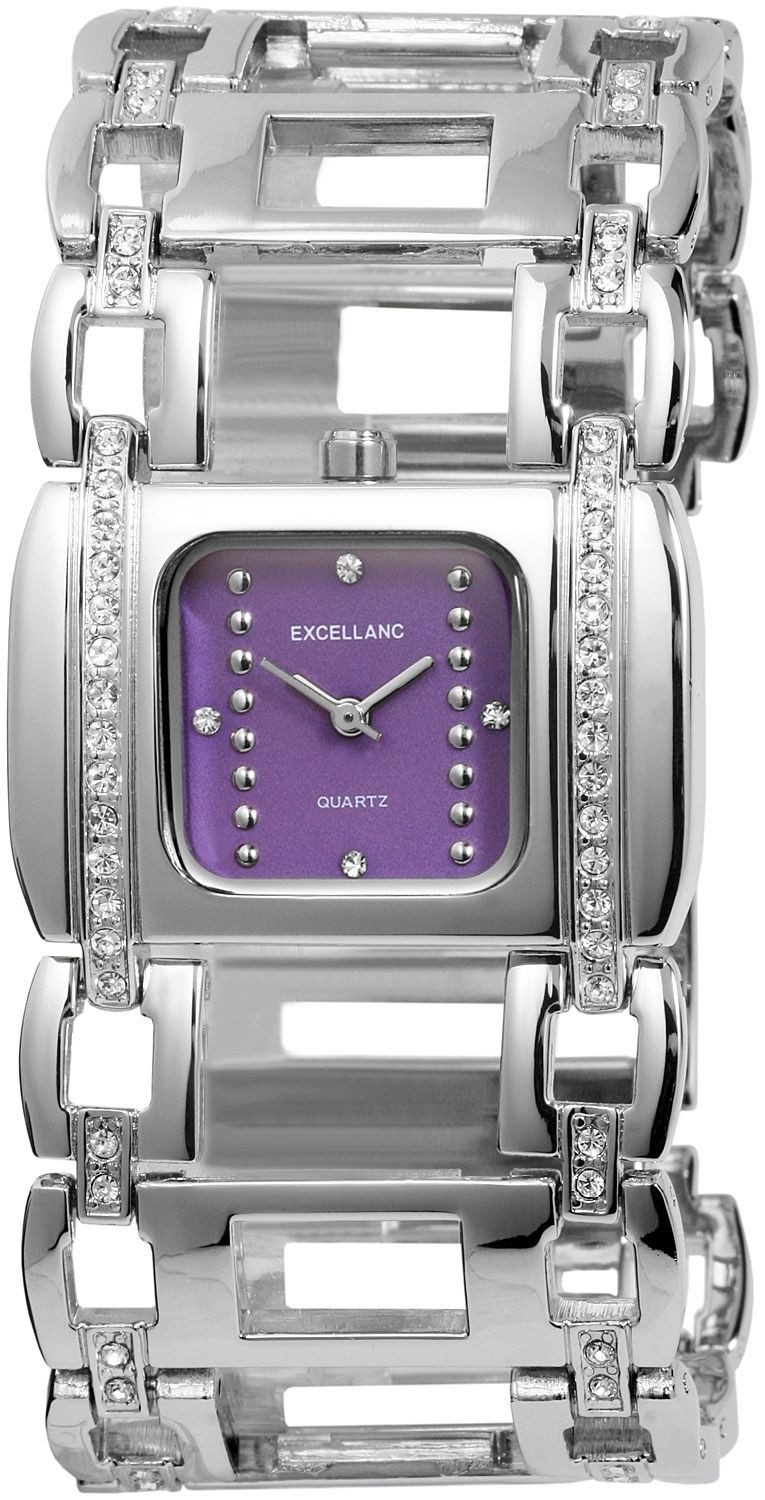 EXCELLANC Quarzuhr Crystal-Besatz