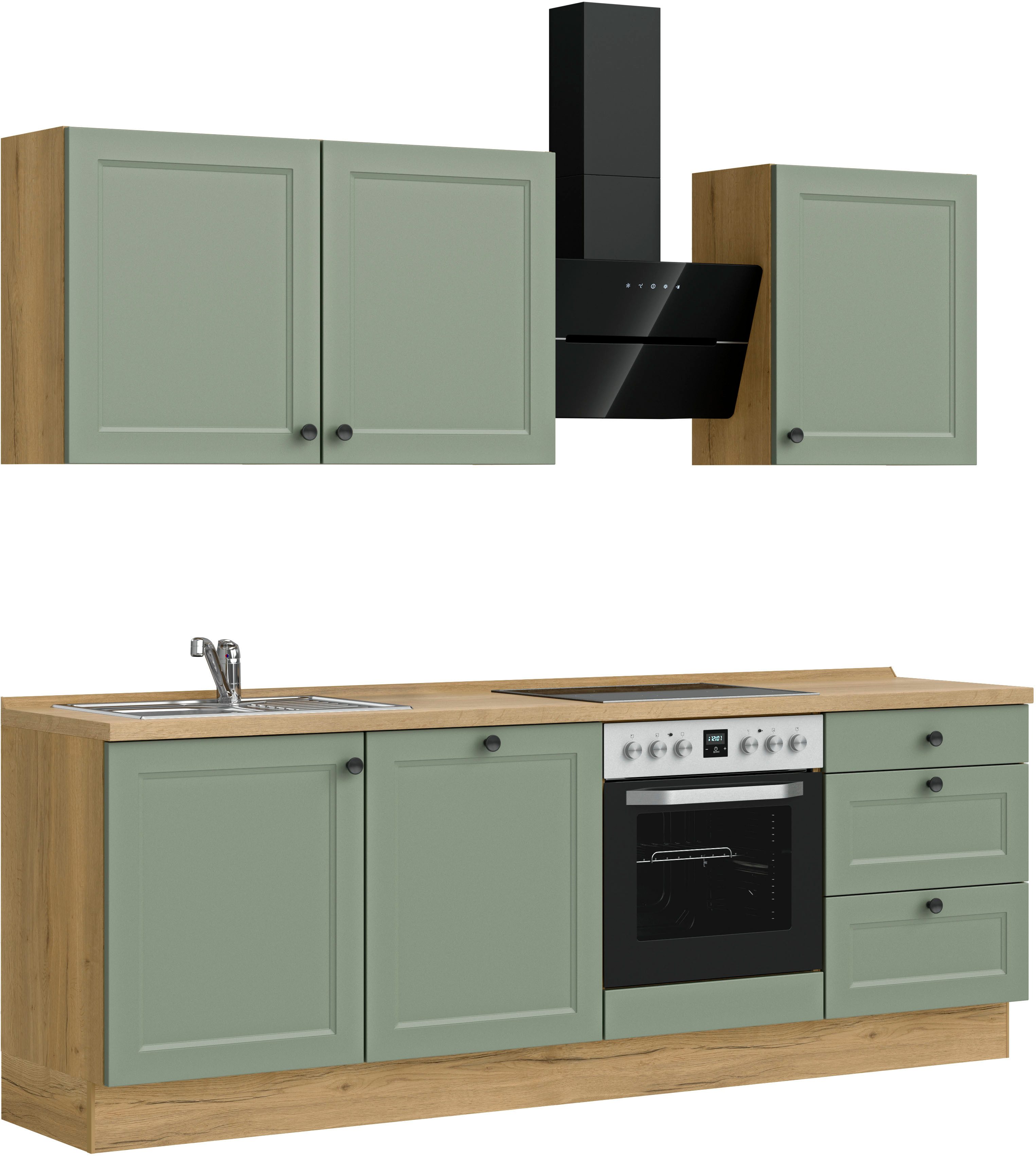 nobilia® Küchenzeile "Cascada II", vormontiert, Breite 240 cm, Ausrichtung günstig online kaufen