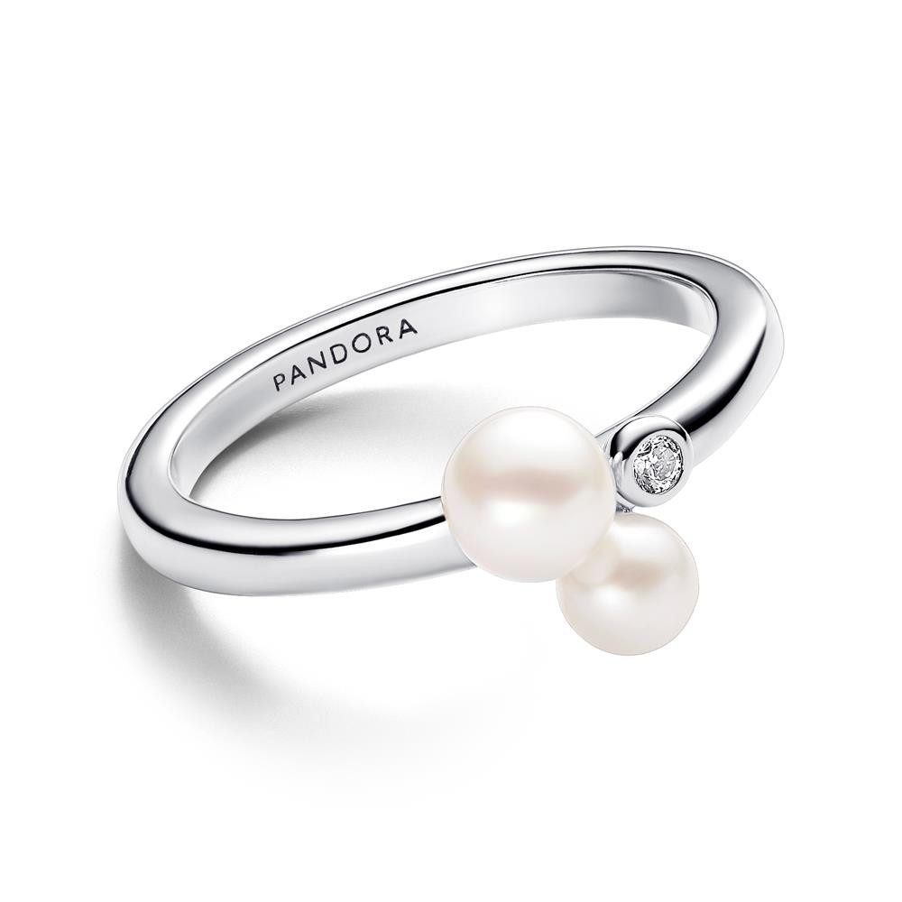 Pandora Silberring PANDORA Damenring aus Sterlingsilber mit Perlen und Zirkonia