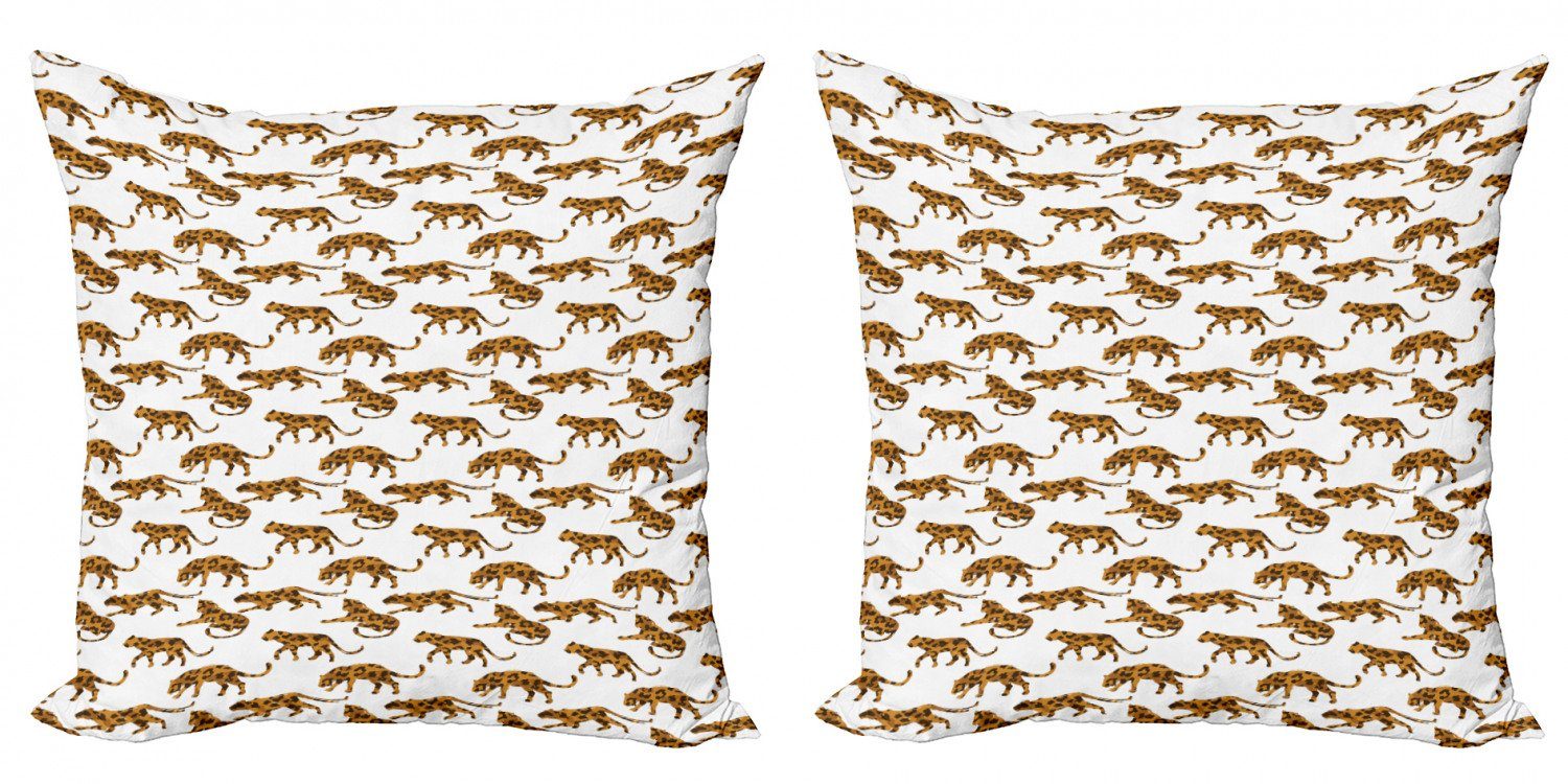 Kissenbezüge Modern Accent Doppelseitiger Digitaldruck, Abakuhaus (2 Stück), Jaguar Exotic Animal Design