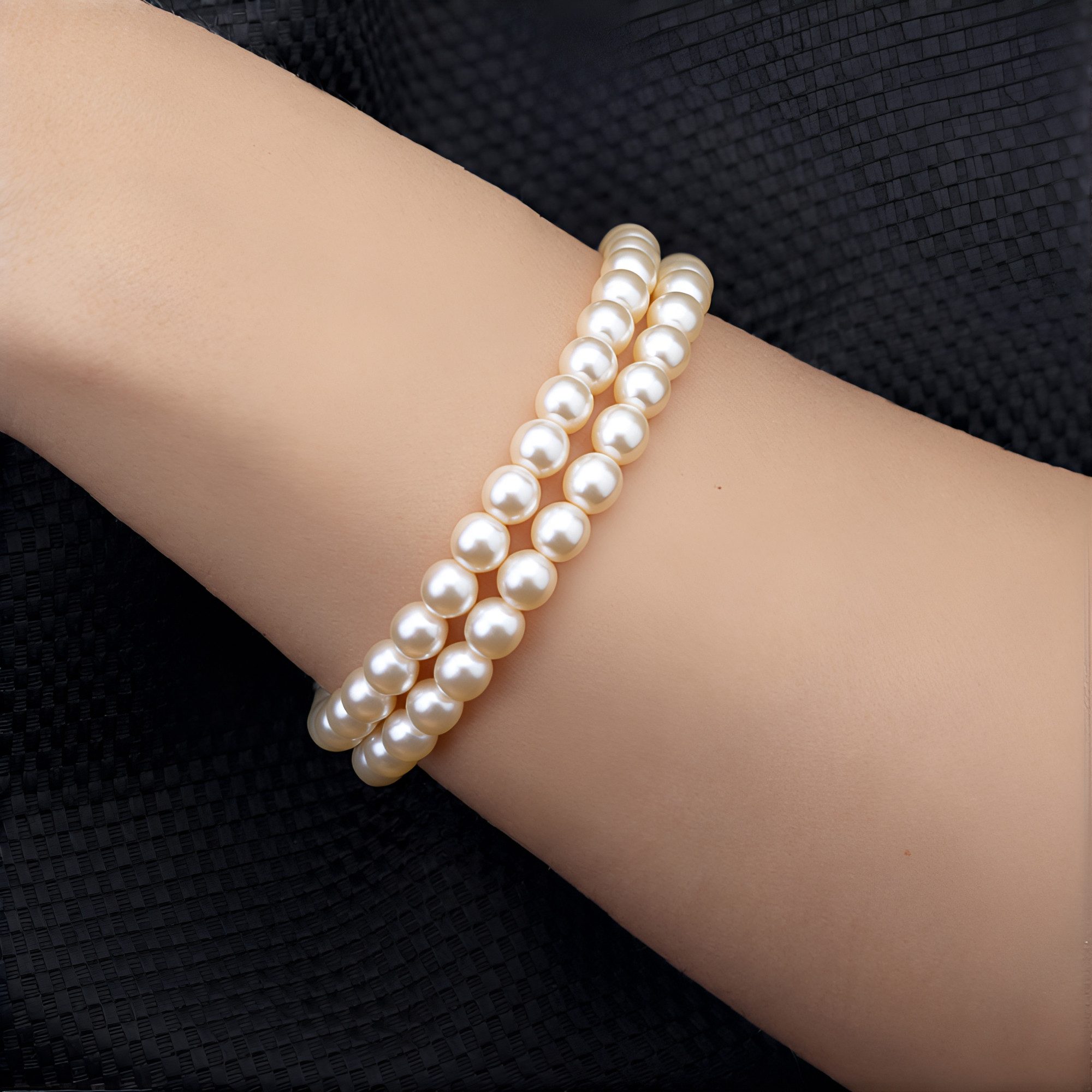 Cavill Perlenarmband Cavill Perlenarmband 925 Sterling Silber, pfirsichfarben, verstellbar (1-tlg)