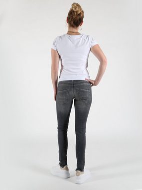 Miracle of Denim Slim-fit-Jeans Ulla Slim Fit Jeans Mit beliebter Knopfleiste