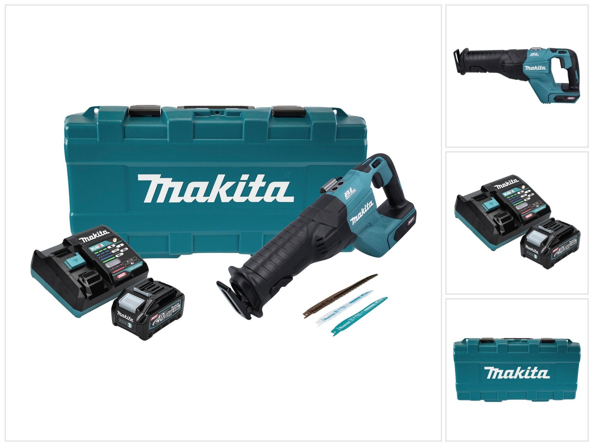 Makita Akku-Reciprosäge JR 001 GM101 40 V max. Brushless Säbelsäge XGT + 1x Akku 4,0 Ah