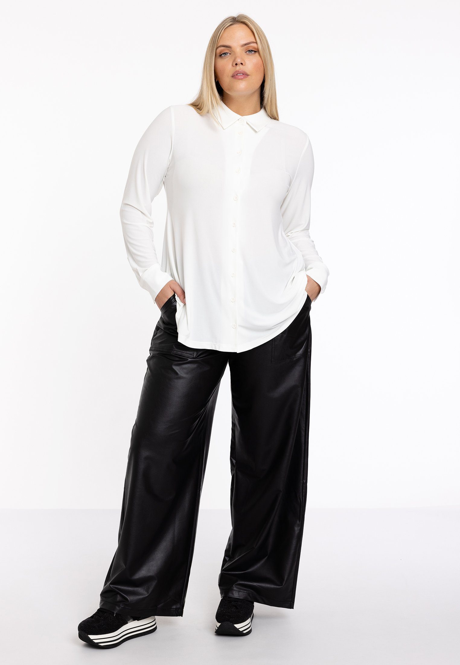 YOEK Bootcuthose Damen Hose Große Größen