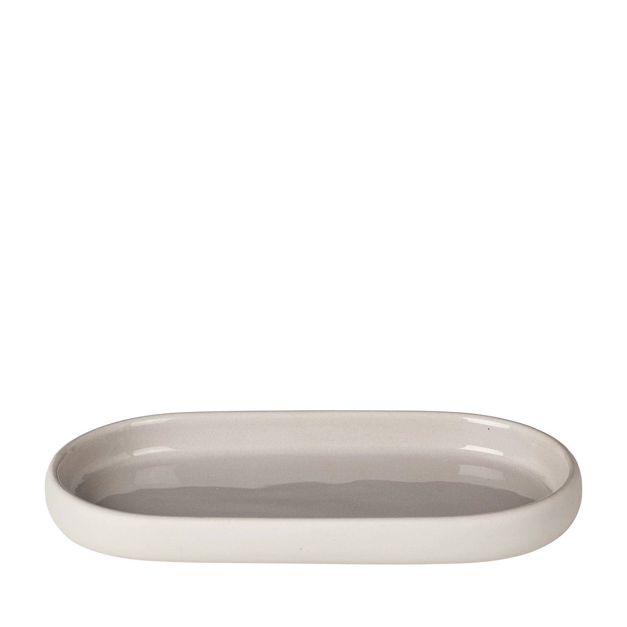 blomus Tablett -SONO- Ablageschale: Hochwertige Keramik mit Soft-Touch-Oberfläche, Keramik, Keramik, Silikon, Soft-Touch-Oberfläche, Innen glasiert, Pflegeleicht
