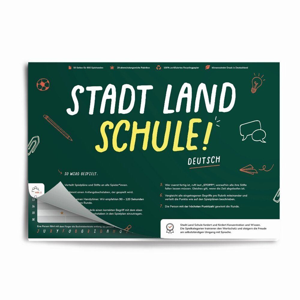 BrainBox Spiel, Simon & Jan - Stadt Land Schule - Deutsch
