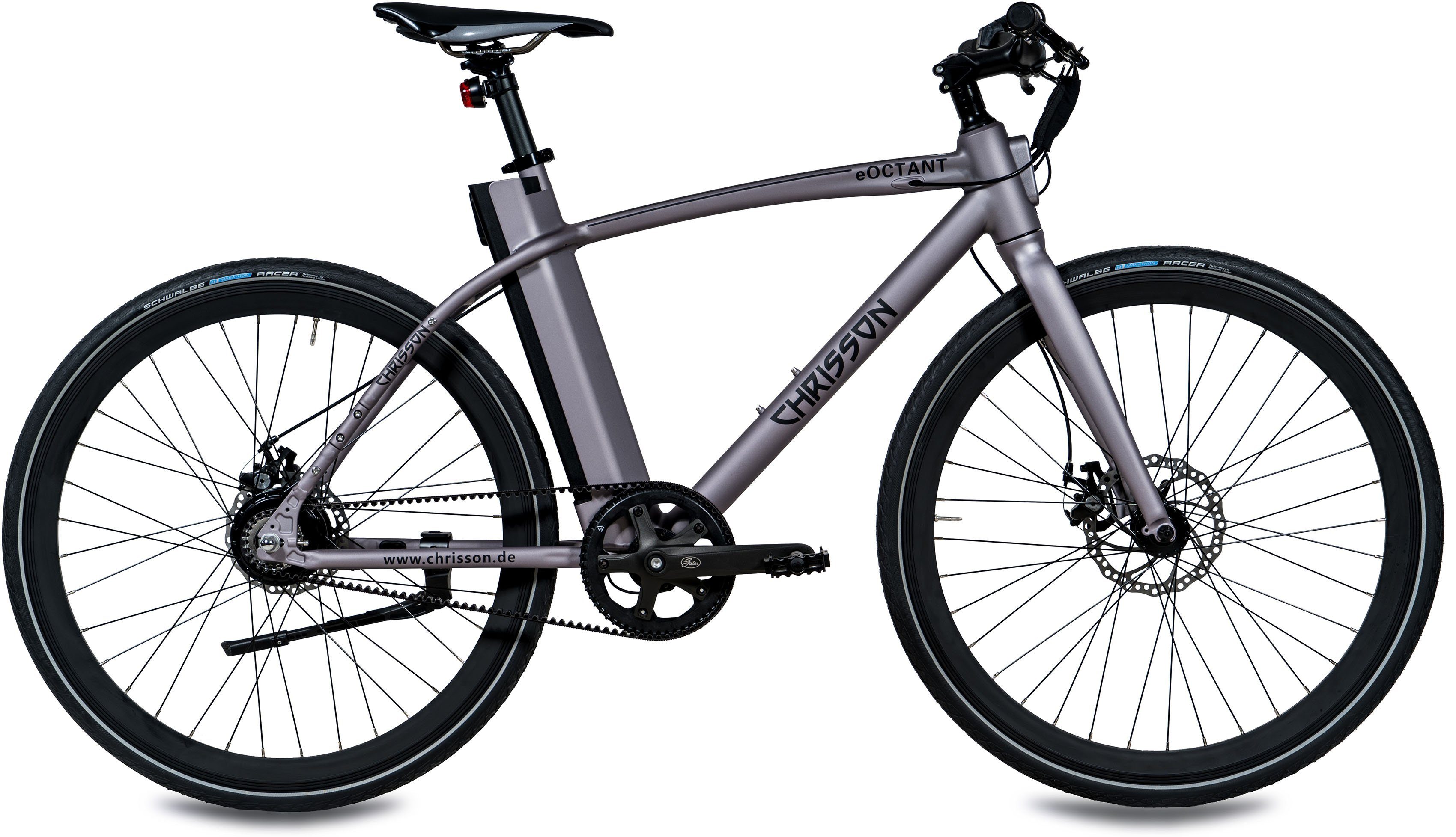 Chrisson E-Bike »eOctant Riemenantrieb«, 1 Gang, ohne Schaltung, Heckmotor  250 W