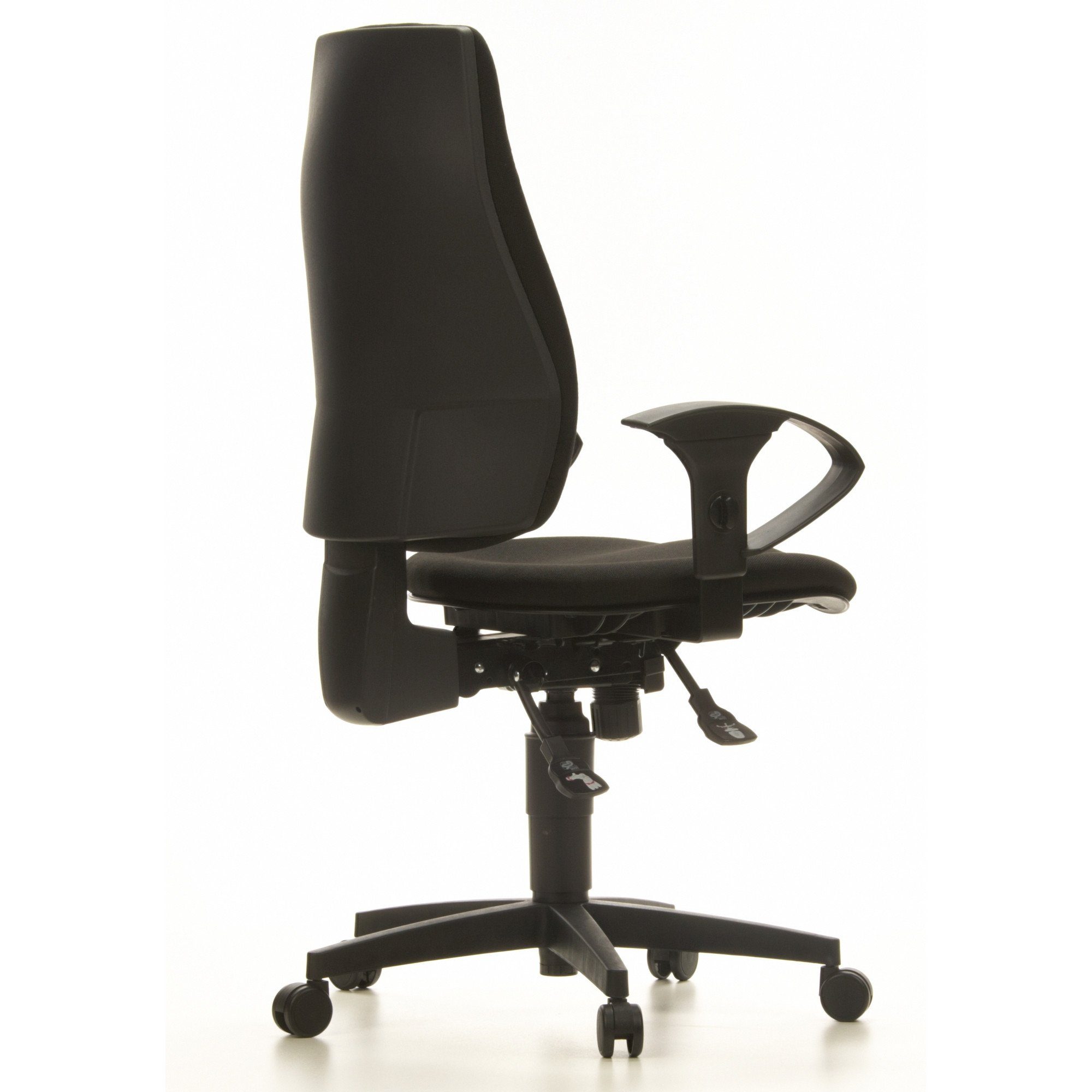 Schreibtischstuhl Drehstuhl TOPSTAR (1 St), Schwarz Stoff PRO ergonomisch Bürostuhl SYDNEY Profi