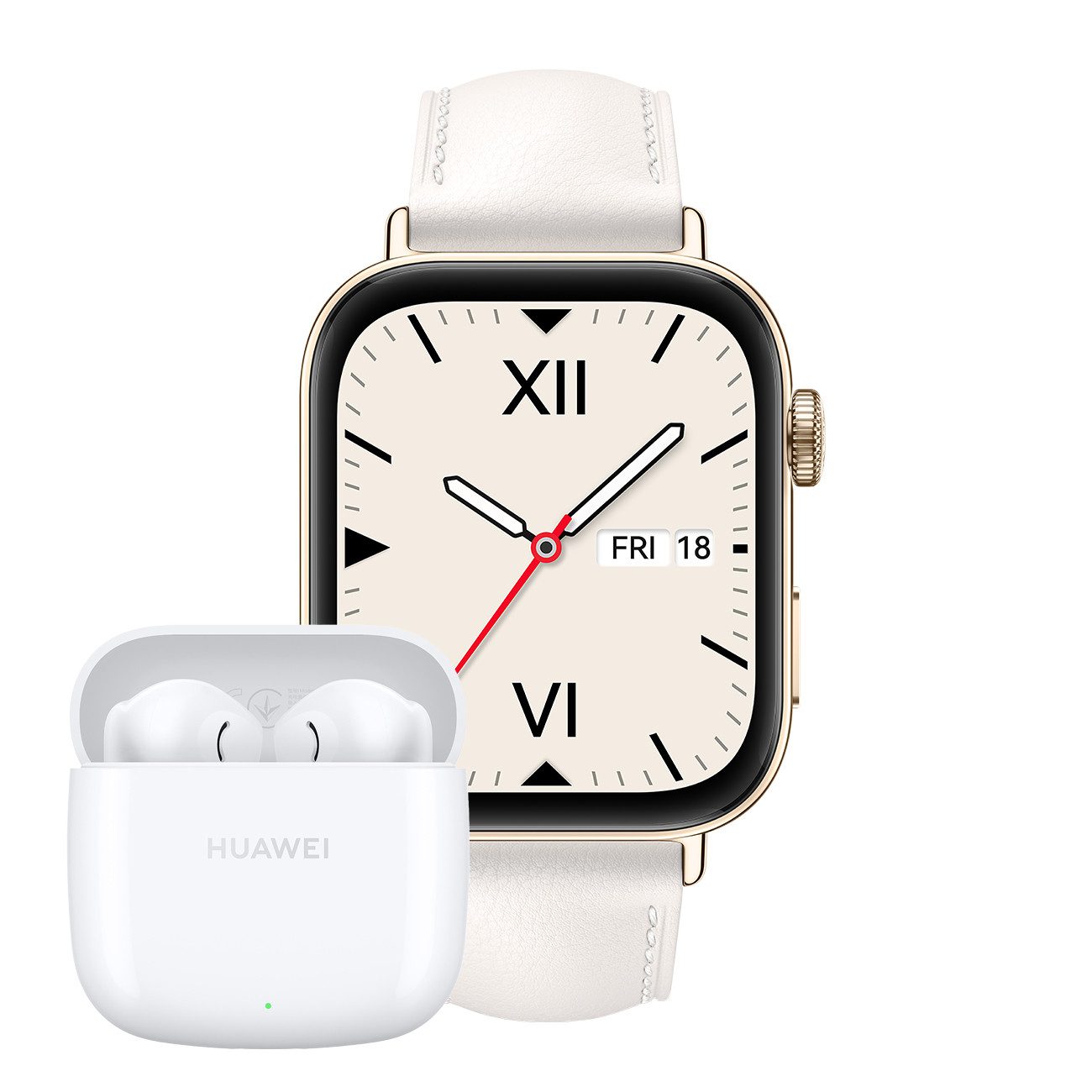 Huawei Fit 3 Solo-B19V Perlweiß + Freebuds SE 2 Weiß Smartwatch
