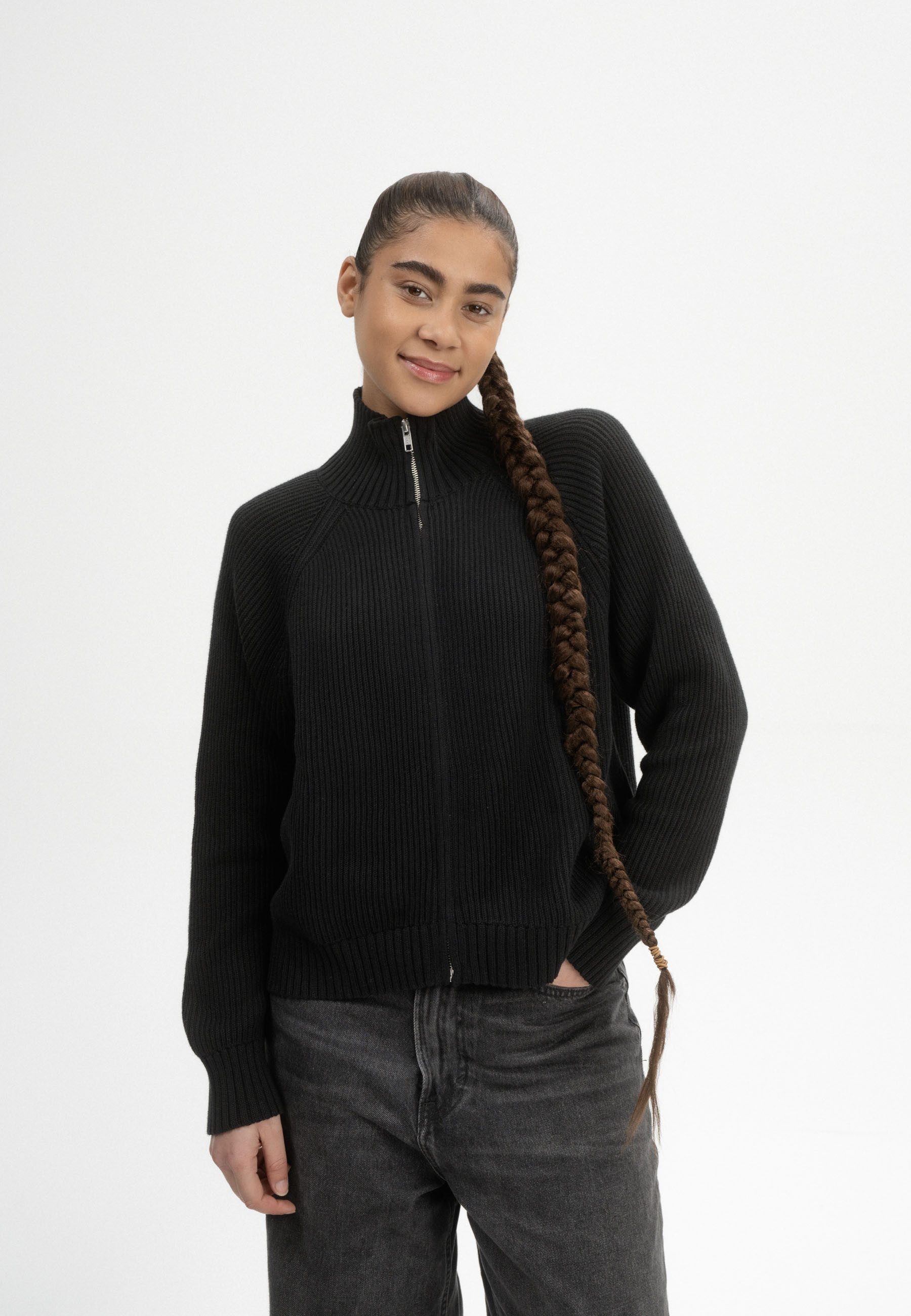 MELA Cardigan Damen Rippstrick Jacke KAMUKA günstig online kaufen