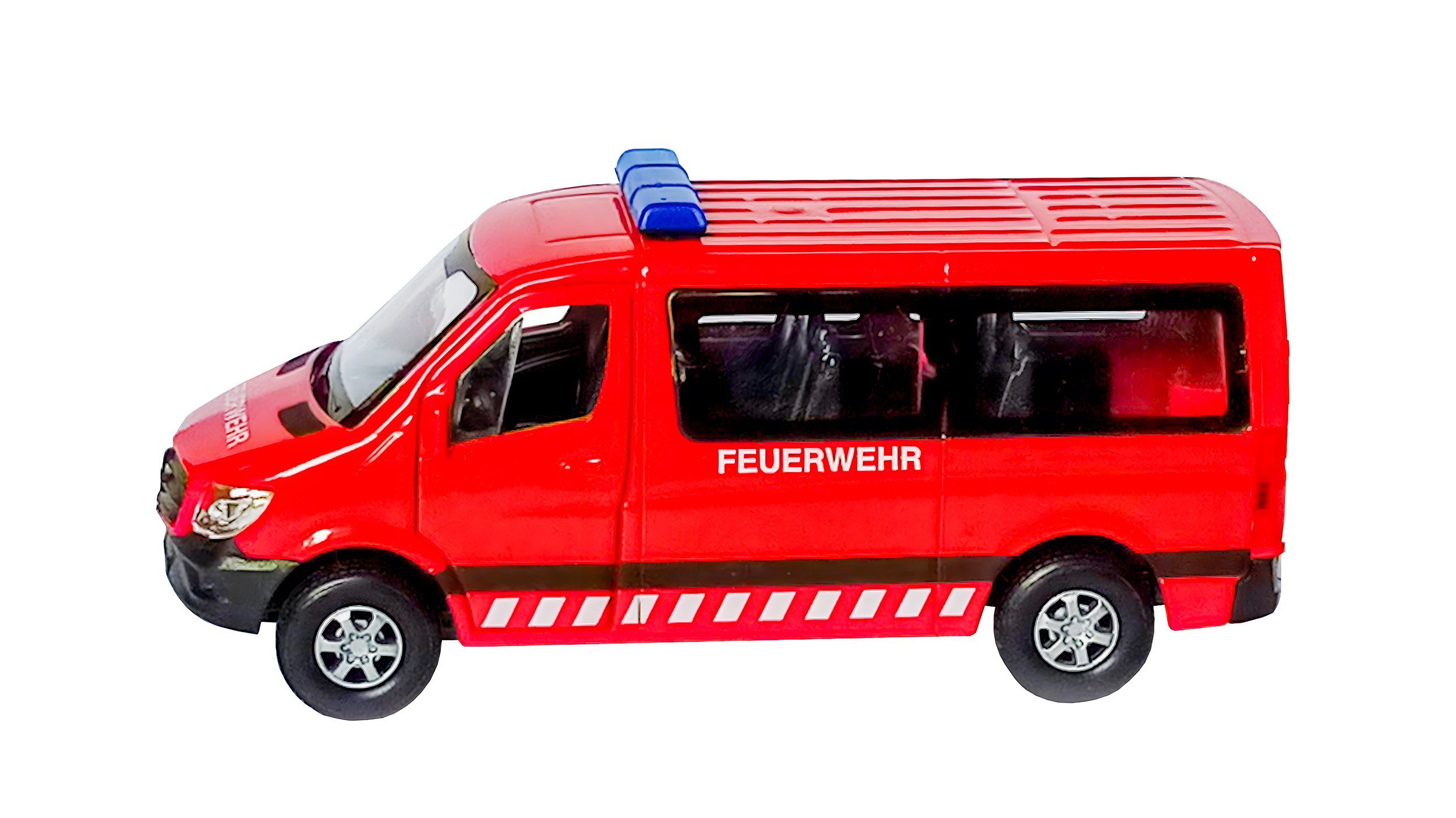 Welly Modellauto MERCEDES BENZ Sprinter Feuerwehr Modellauto Metall Modell Auto 08, Spielzeugauto Kinder Geschenk