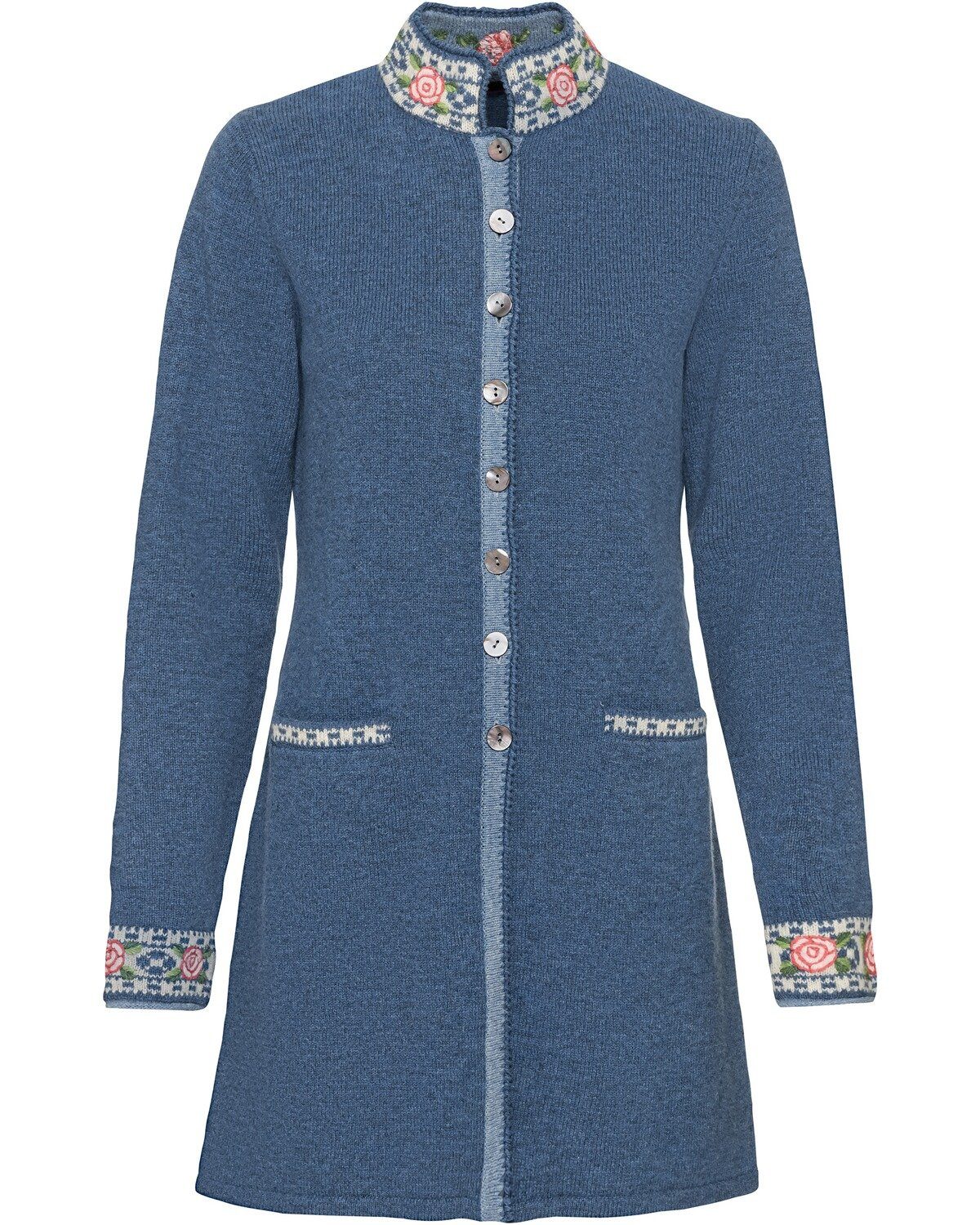 Reitmayer Strickjacke Lange Strickjacke mit Jacquard-Muster günstig online kaufen
