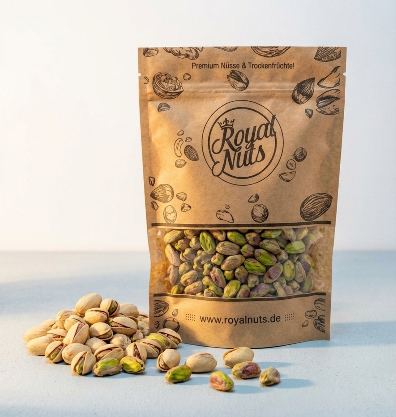 Royalnuts Genuss GmbH Nüsse 1000g Pistazienkerne mit Haut, Royalnuts