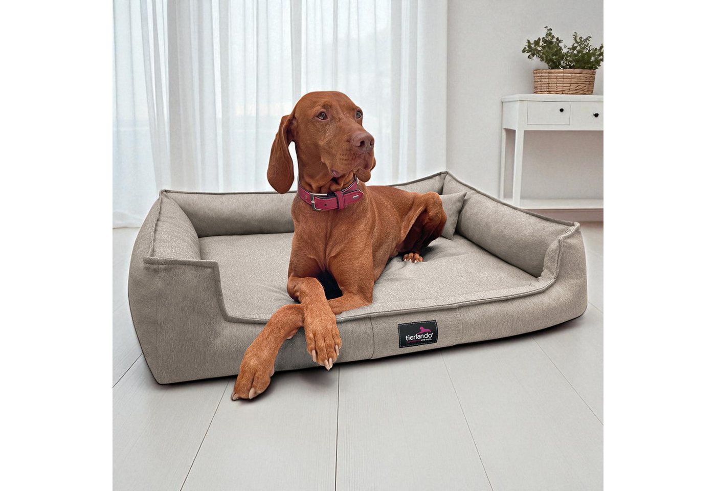Thumbnail - tierlando® Tierbett Orthopädisches Hundebett GUSTAV SCANDI CHIC Große Hunde XL Hundesofa, Feuchtigkeitsresistent, ergono...
