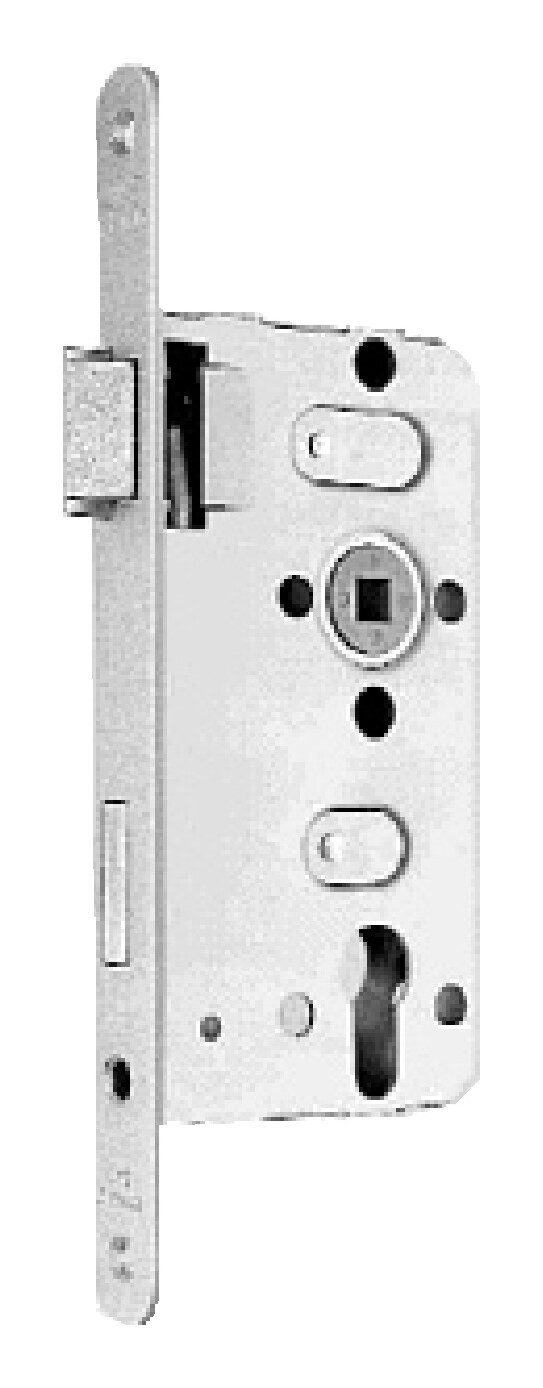 BKS Einsteckschloss, Dornmaß 55 mm, Haustür, PZ, 55/72/8,24ktg, stpf. 0415, m. Wechsel DL, nickelsilber