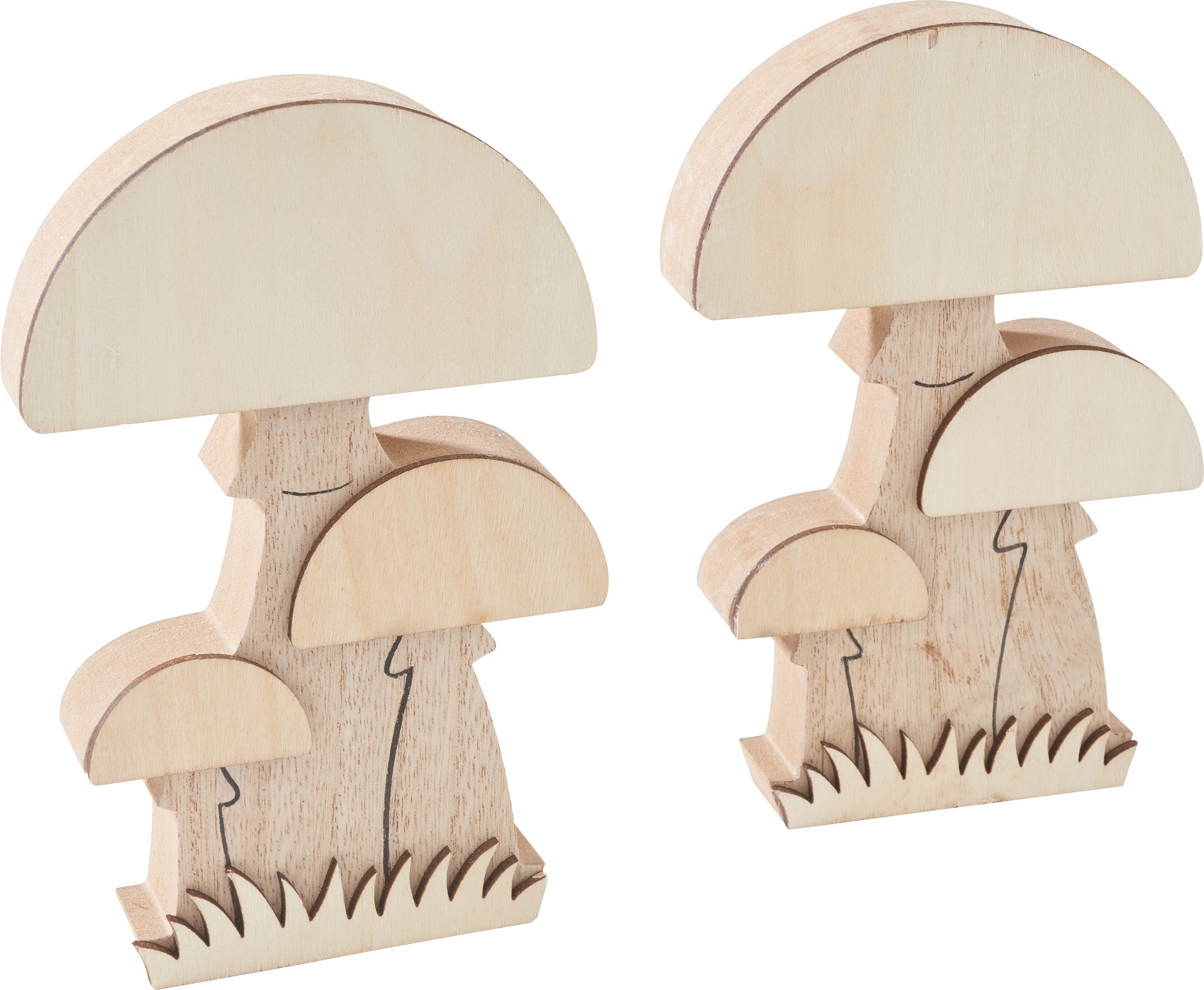 VBS Dekoobjekt Holz-Pilze (2 St), 2 Stück