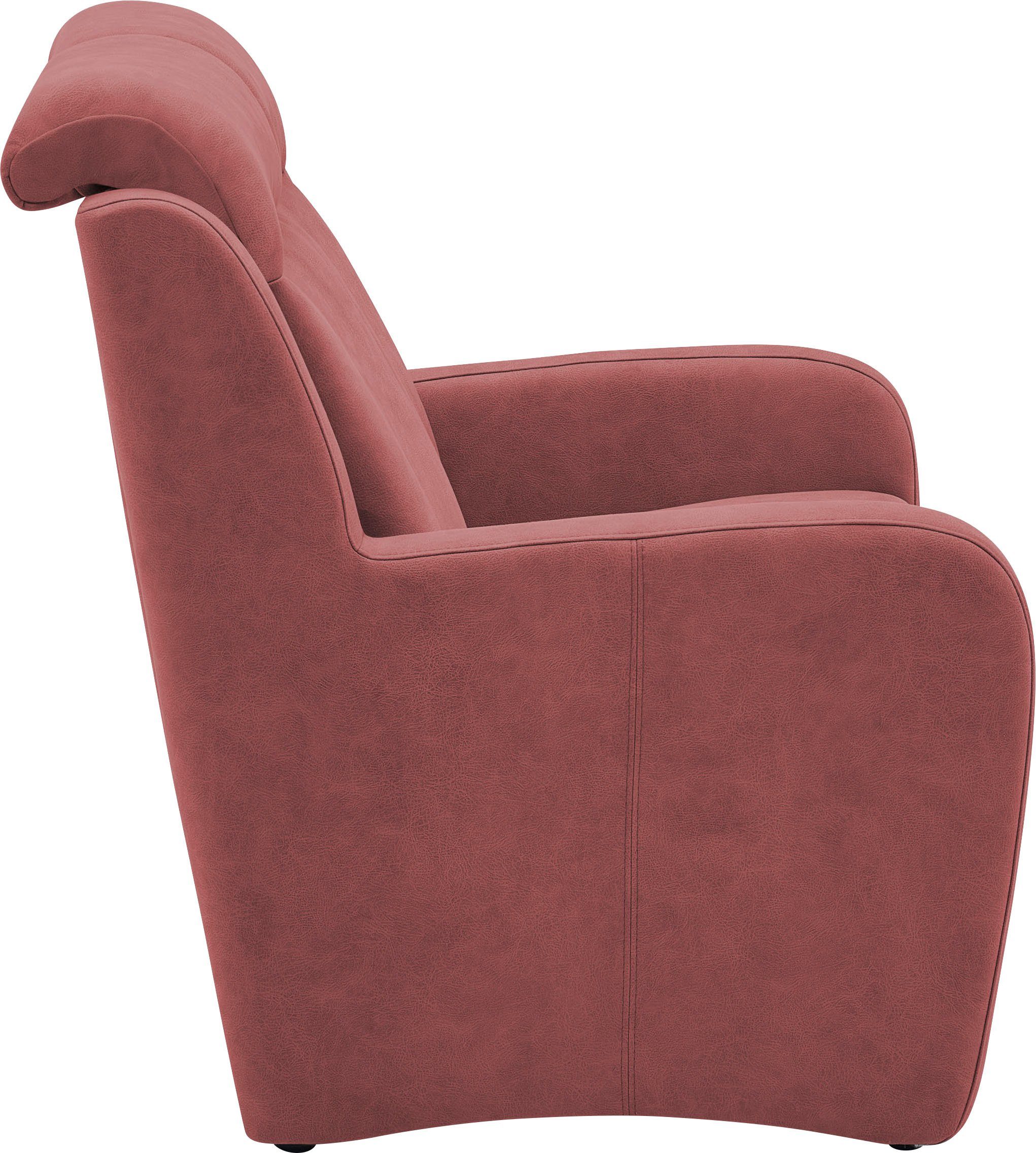 VILLA BECK 3-Sitzer Varese, 1 Teile, in cm Sitzhöhe 49 Sitzvorzug, Kopfteilverstellung, wahlweise mit