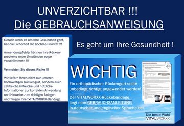 VITALWORXX Rücken Stützgürtel mit Doppelzugsystem - präzise einstellbare Stützwirkung