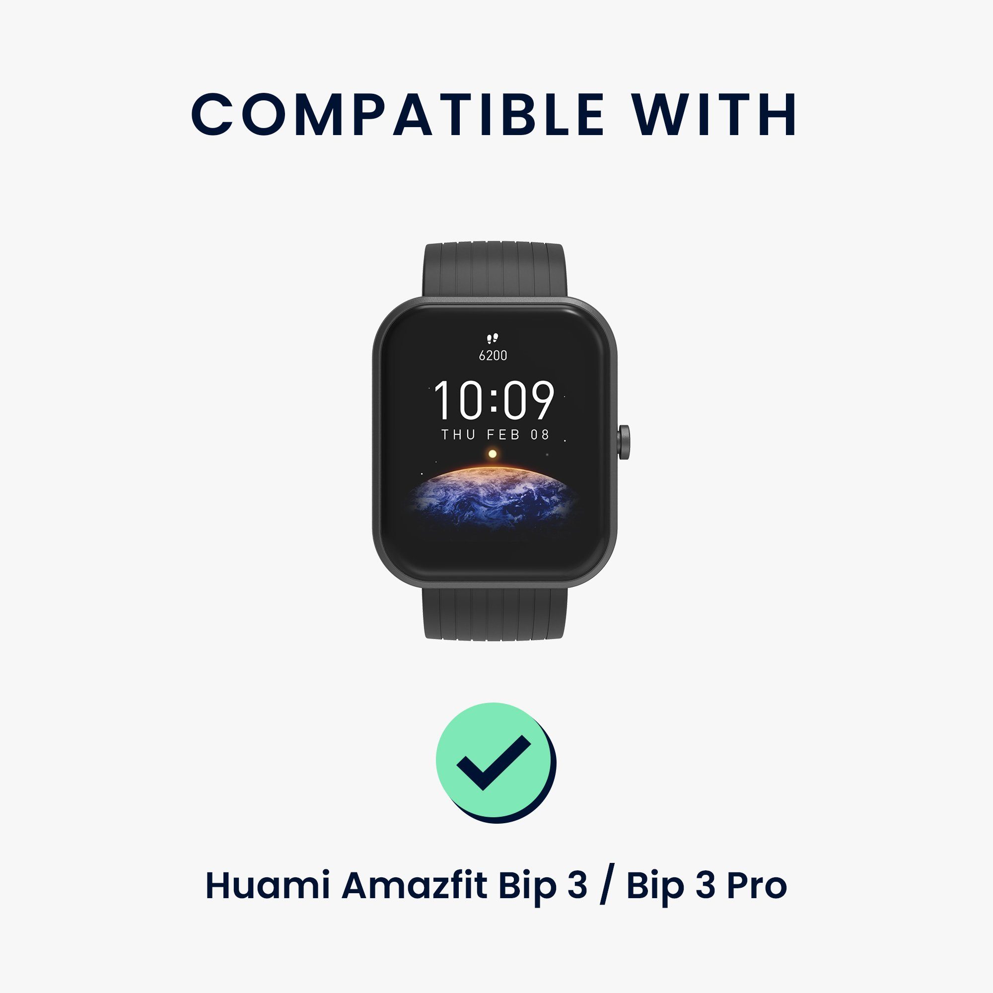 Bip 3 in für Huami Band Tracker Ersatz 20mm, Amazfit Armband Fitness kwmobile - Pro / Hellgrau Bip für Armband Uhrenarmband 3