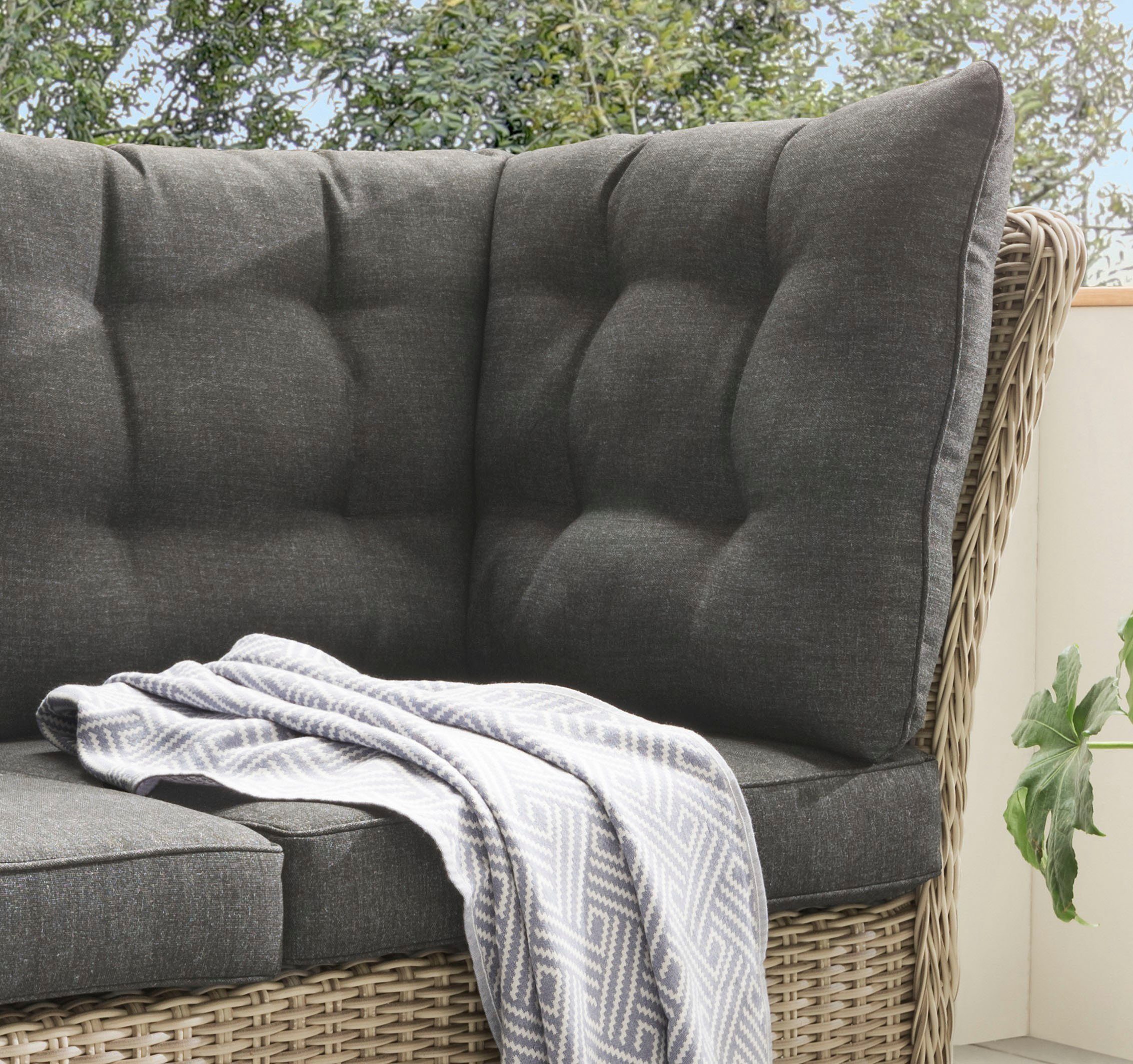 Destiny Gartenlounge-Bank PALMA, Aluminium, Polyrattan, 2´er günstig online kaufen