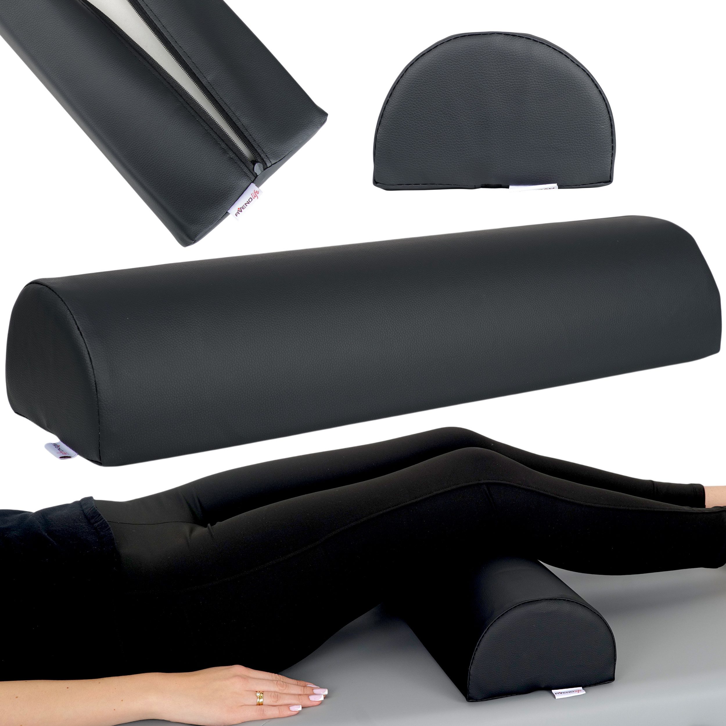 Habys Massageliege Halbrolle Knierolle Lagerungsrolle für Therapieliege 60x18x12cm Yoga