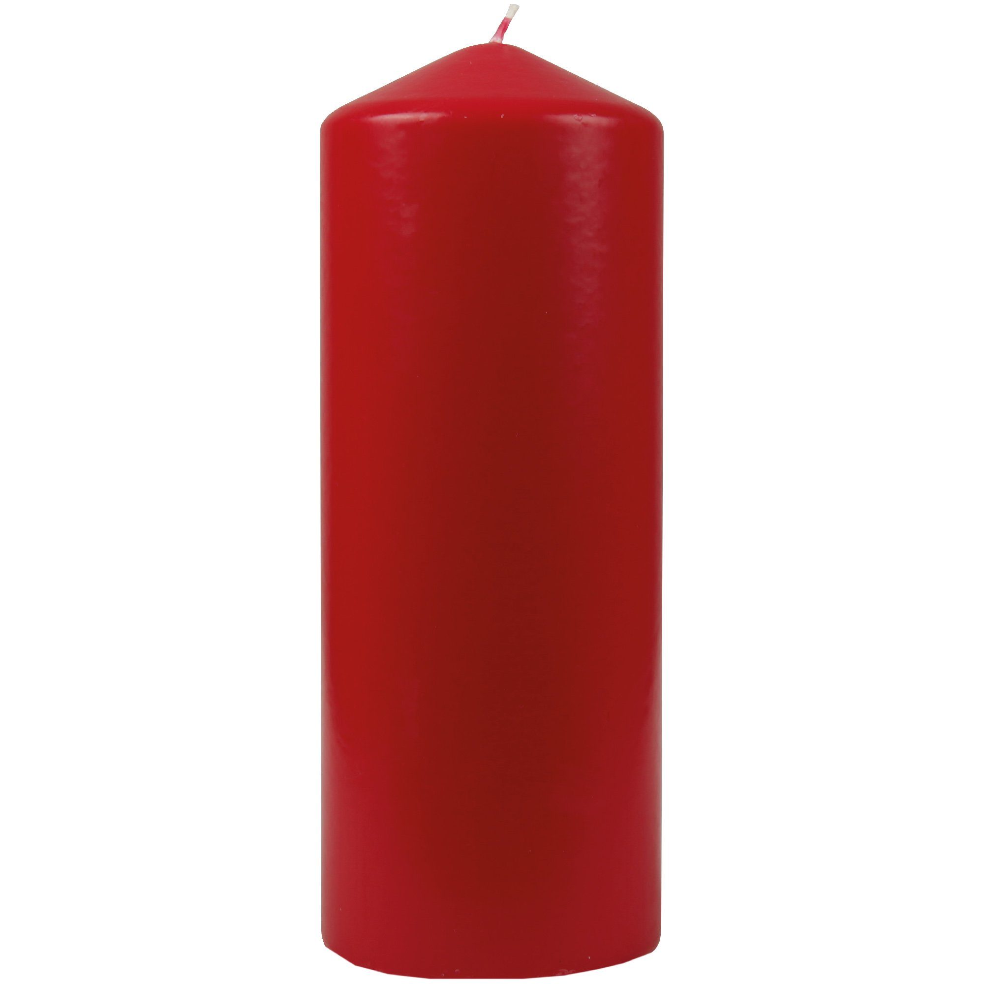 HS Candle Stumpenkerze Blockkerze (3-tlg), 13,5cm Ø6cm x Rubinrot vielen Kerze - in Farben Wachskerzen
