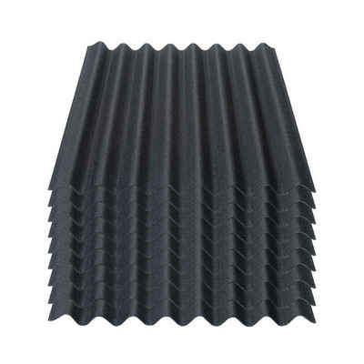 Onduline Dachpappe »Onduline Easyline Dachplatte Wandplatte Bitumenwellplatten Wellplatte 9x0,76m² - schwarz«, wellig, 6.84 m² pro Paket, (9-St)
