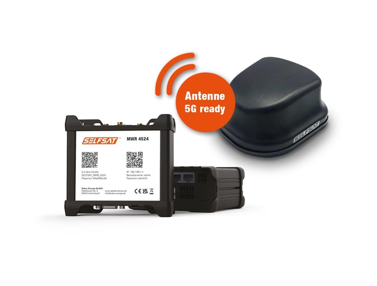 SELFSAT MWR 4524 (4G / LTE & WLAN Internet Router bis 150 Mbps inkl. Mobilfunkantenne