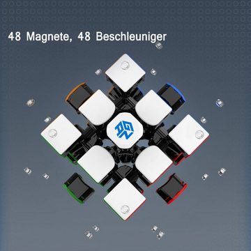 Tadow 3D-Puzzle Rubik's Würfel,GAN 354 M Rubik's Cube,Explorer Edition,Magnetisch, Puzzleteile, GES v3 Feinsteuerung, Honeycomb 2, IPG v5
