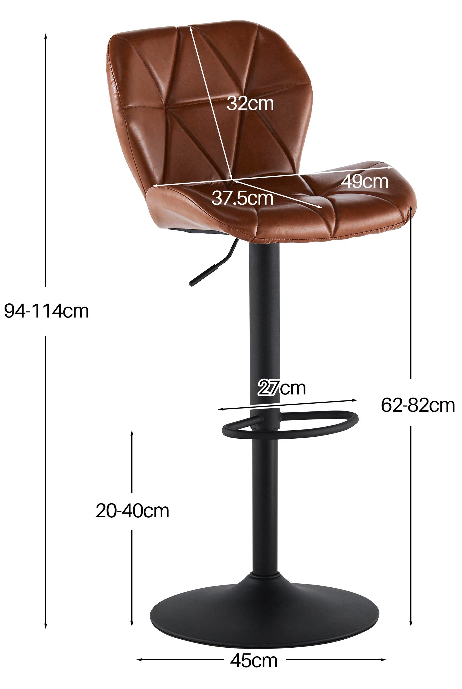 Ofcasa Barhocker Kunstleder Barstuhl (2er Set), günstig online kaufen