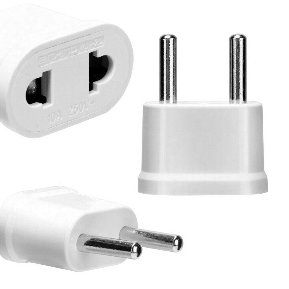 SpionProfi 2x USA Steckeradapter für China, AU, Japan auf EU/DE Euro-Stecker Elektro-Adapter, 2er Reiseadapter, US zu EU Adapter, Stecker USA Deutschland