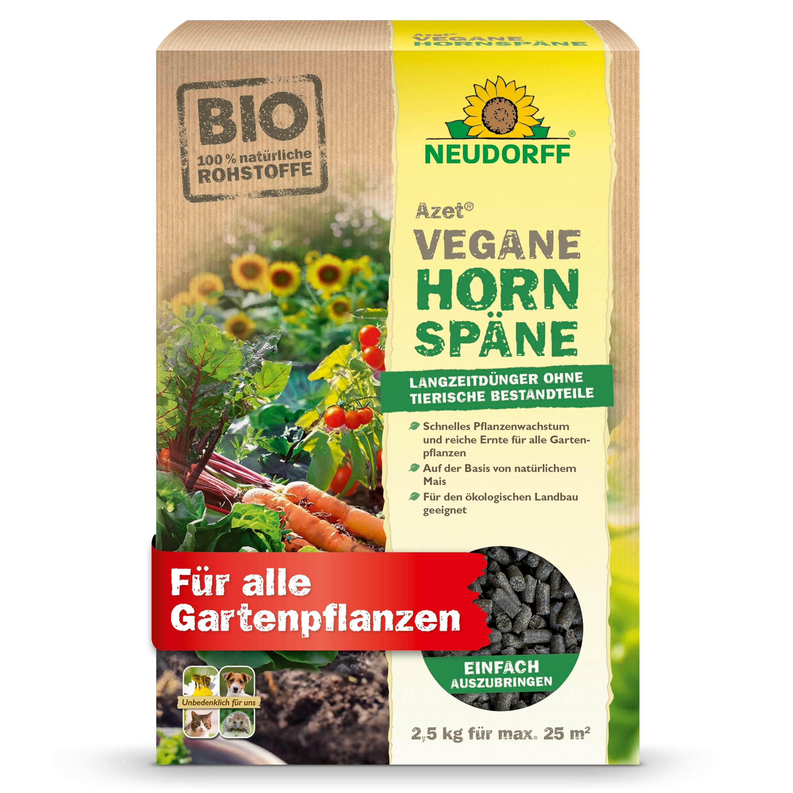 Neudorff Langzeitdünger Bio - Azet Vegane Hornspäne 2,5 kg, 100% natürliche günstig online kaufen