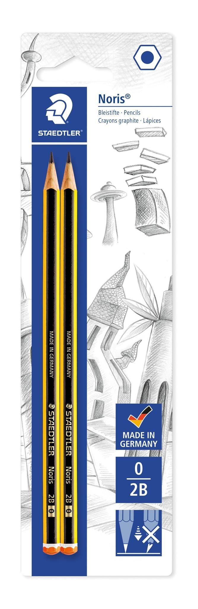 STAEDTLER Bleistift Staedtler Bleistift Noris 2B x2 BK 100% PEFC