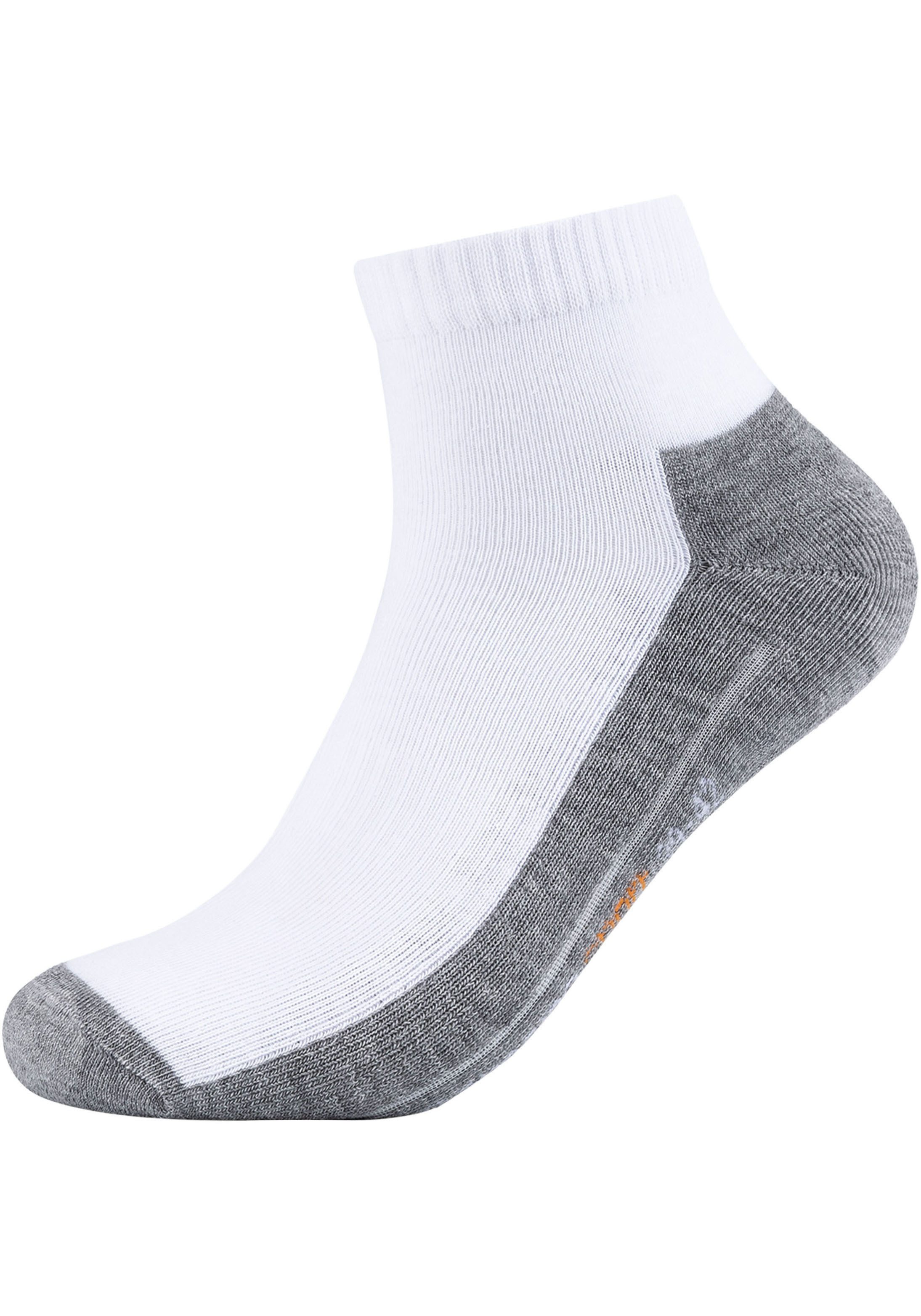 Camano Kurzsocken function (4 Paar) mit entlastender Halbplüschsohle