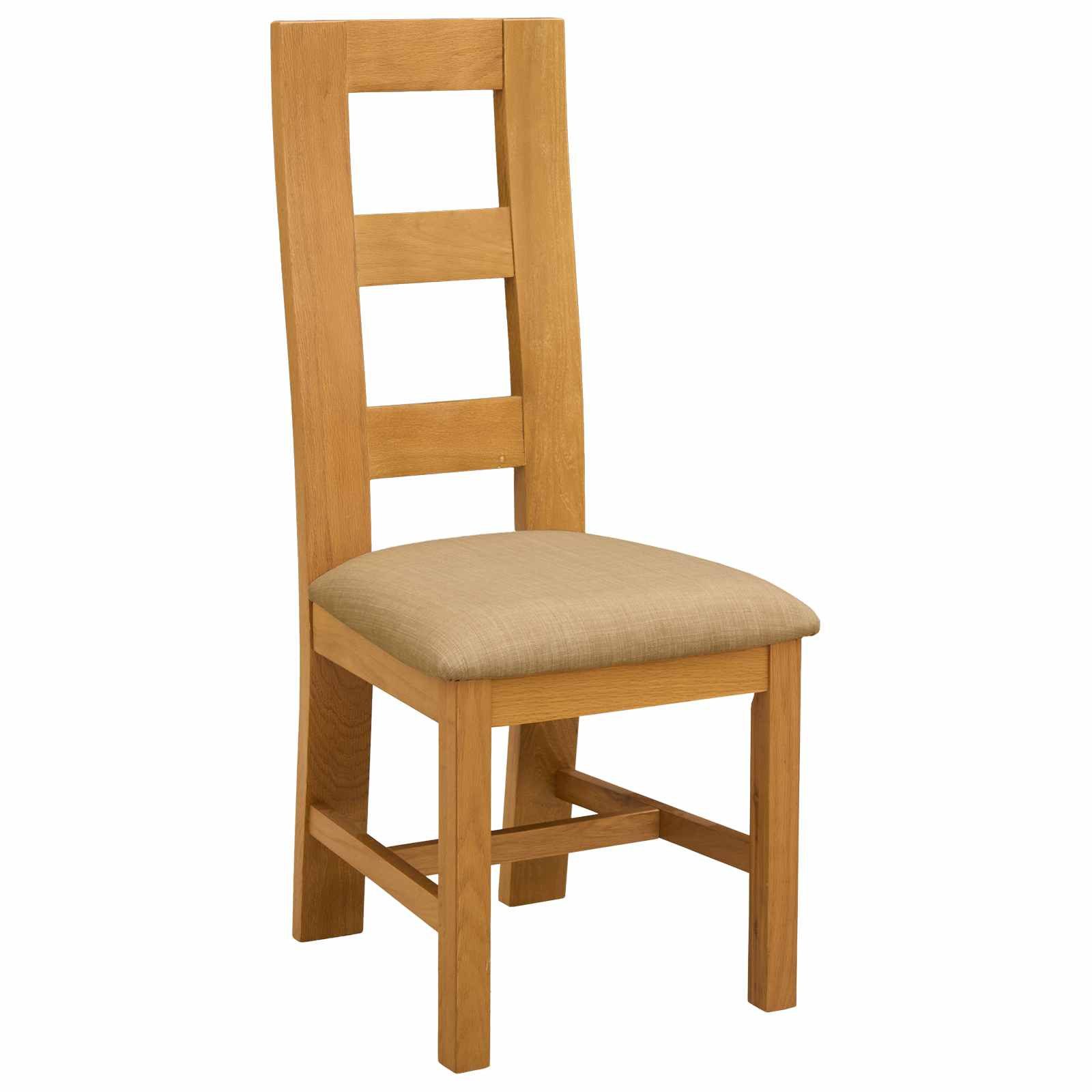 vidaXL Esszimmerstuhl Esszimmerstuhl 2 pcs Massivholz Eiche Beige 45 x 51 x 105 cm (2 St)