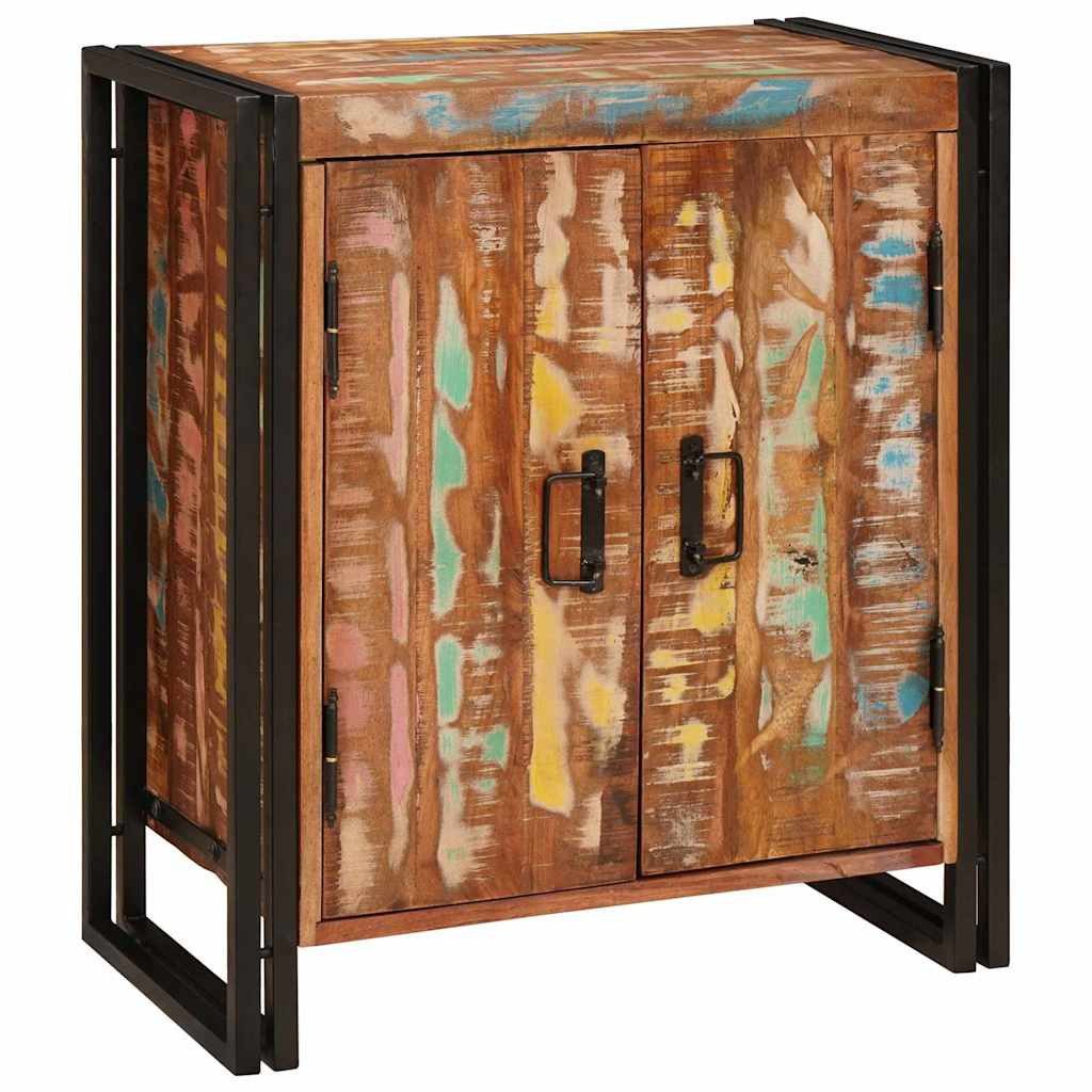 vidaXL Nachttisch Nachttisch Mehrfarbig 66 x 35 x 76 cm Massives Altholz (1-St)