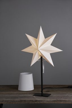 STAR TRADING LED Dekolicht Tischlampe Frozen mit Wechselschirm, weiß, 55cm/42cm, Tischlampe Frozen mit Wechselschirm, weiß, 55cm/42cm