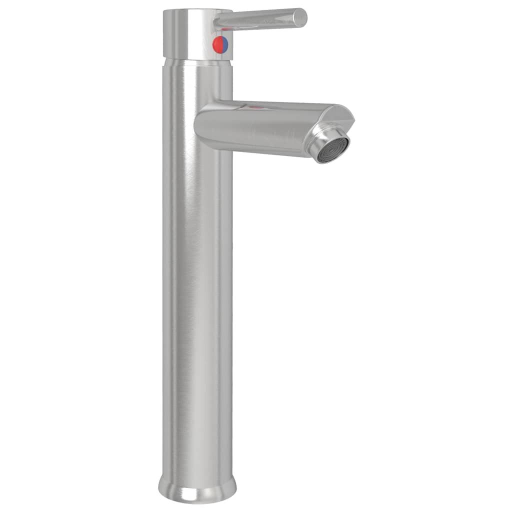 vidaXL Waschbecken Badezimmer Waschbecken mit Wasserhahn und Ablaufgarnitur Braun