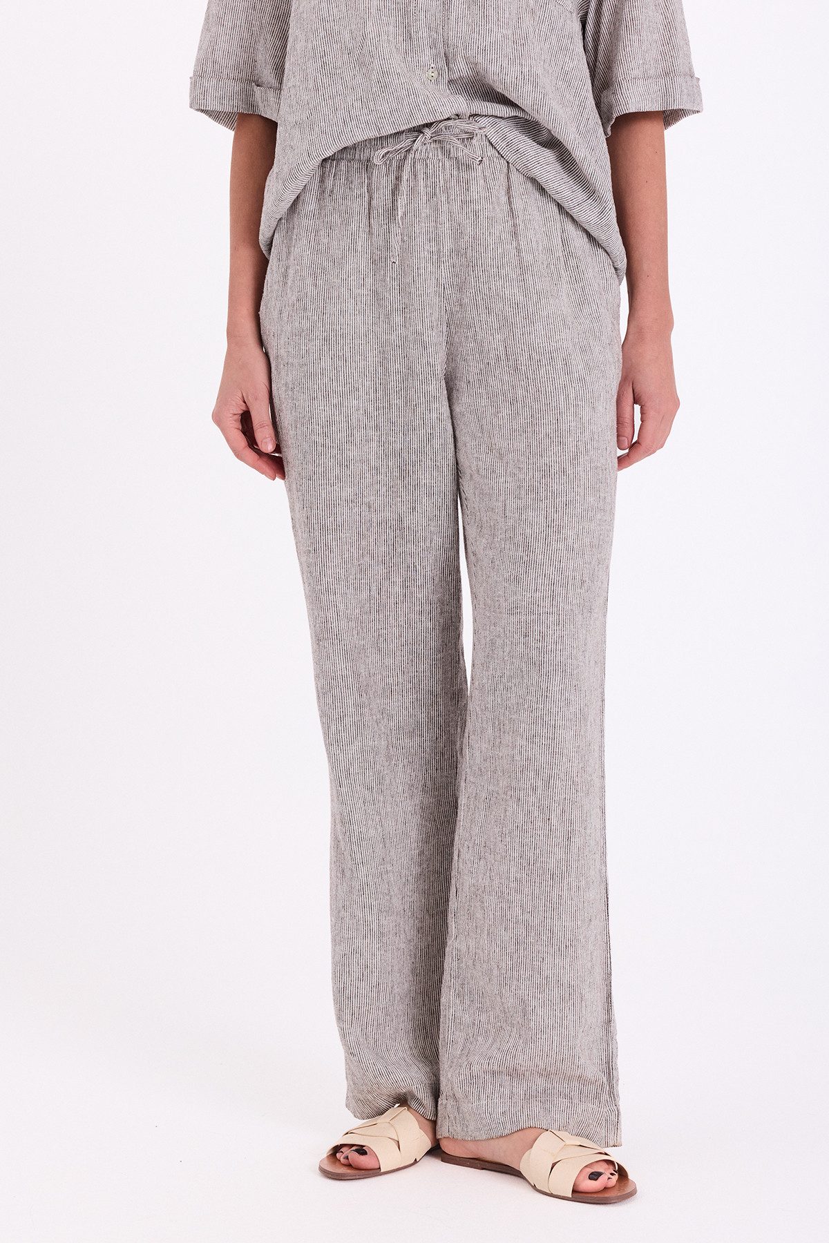 FREEQUENT Leinenhose FQLAVA-PANTS bequem weite Form, gestreift günstig online kaufen