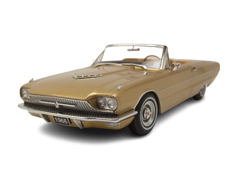 KK Scale Modellauto Ford Thunderbird Convertible 1966 gold metallic, Maßstab 1:18
