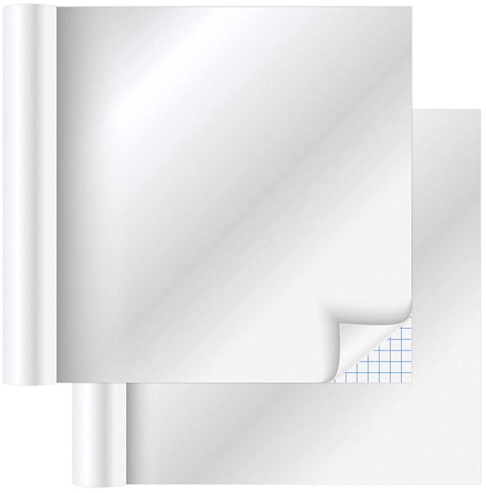 Maximex Dekorationsfolie Spiegeleffekt-Folie, (Set, 2St), 150x58 cm, zuschneidbar, selbstklebend, für Wand, Tür oder Schrank