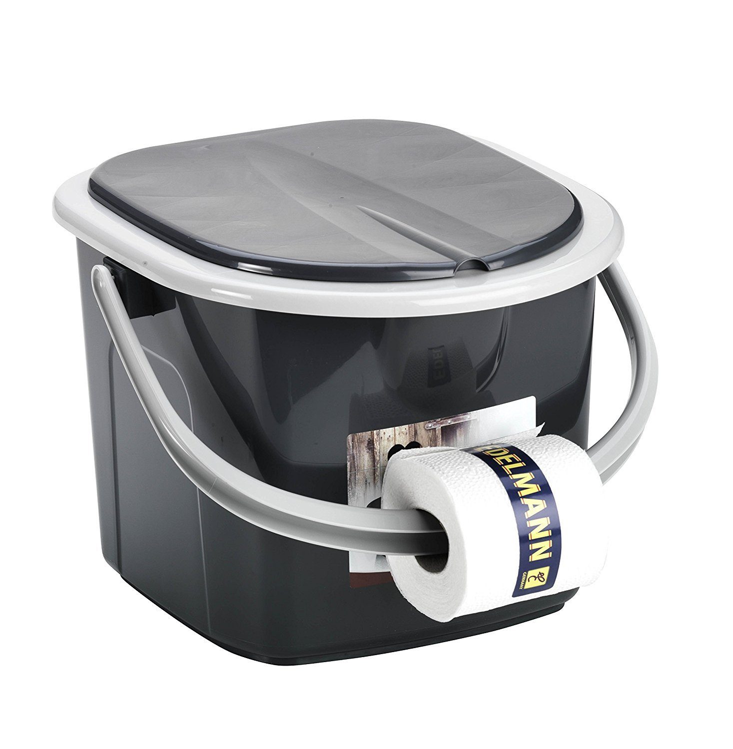 BranQ Campingtoilette 1305 Toiletteneimer, Reise WC Toilette Toiletteneimer Eimer 15,5L