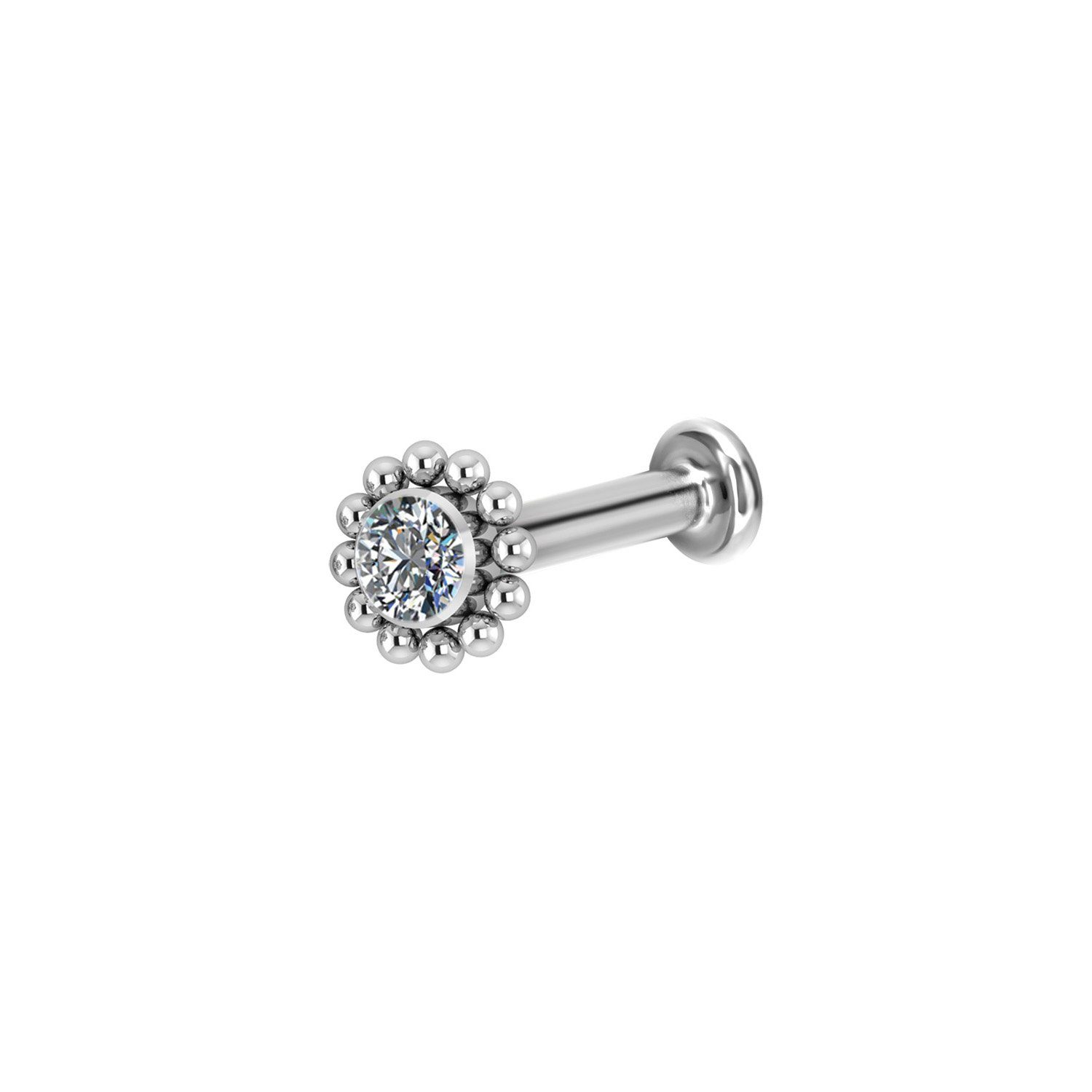 Nasenpiercing Titan G23 Hinged Clusters Innengewinde Labret/Lippe Medusa